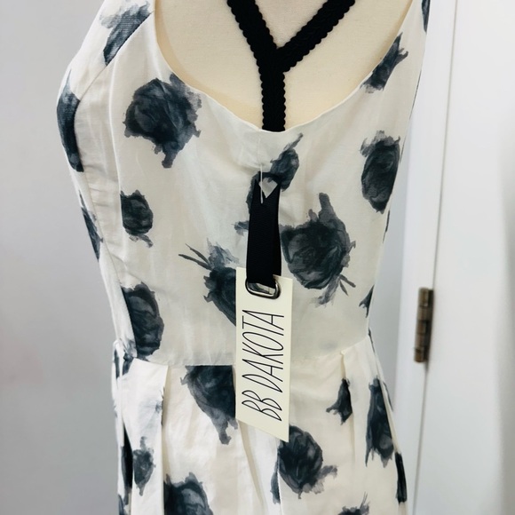 Vintage Style BB Dakota Floral Sleeveless A Line Mini Silk Dress Layered Y2K 4 - Picture 4 of 15